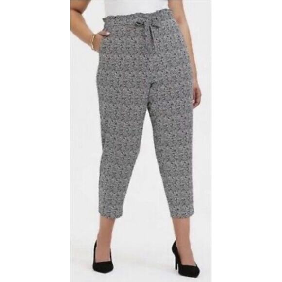 Torrid Pants - Torrid Herringbone Ponte Paper Bag Elastic Waist Pull On Pants 2x